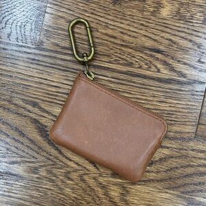 Madewell Brown Leather zip pouch